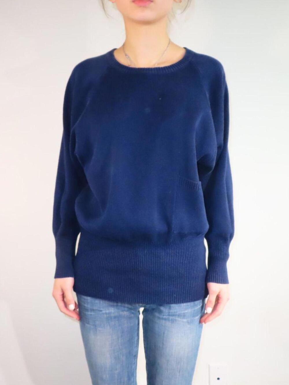 Women's Navy and Blue Jumper - Picture 4 of 5